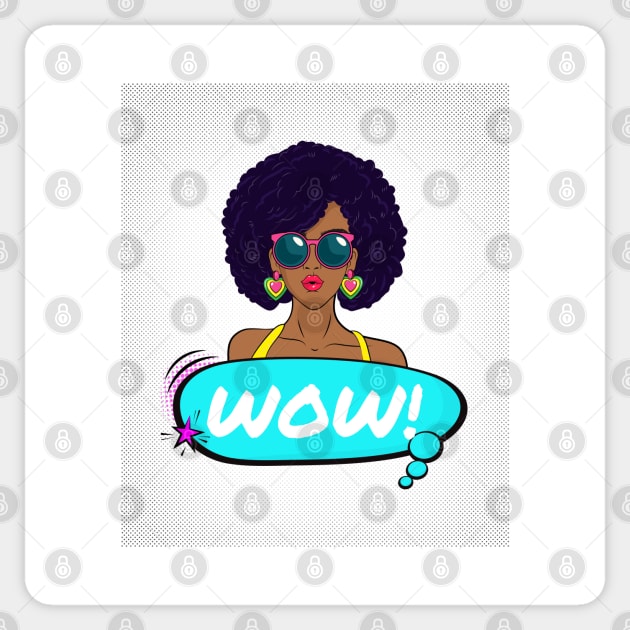 Pop Art Girl: Wow! Sticker by JonesCreations